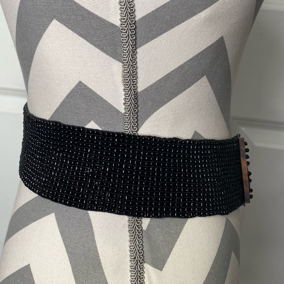 Vintage Handmade Wooden Buckle Beaded Belt - Picture 5 of 8